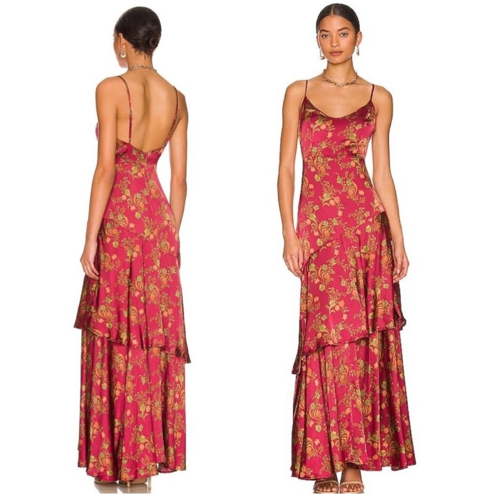 xREVOLVE Alaia Maxi Dress in Red Floral Multi - House of Harlow 1960